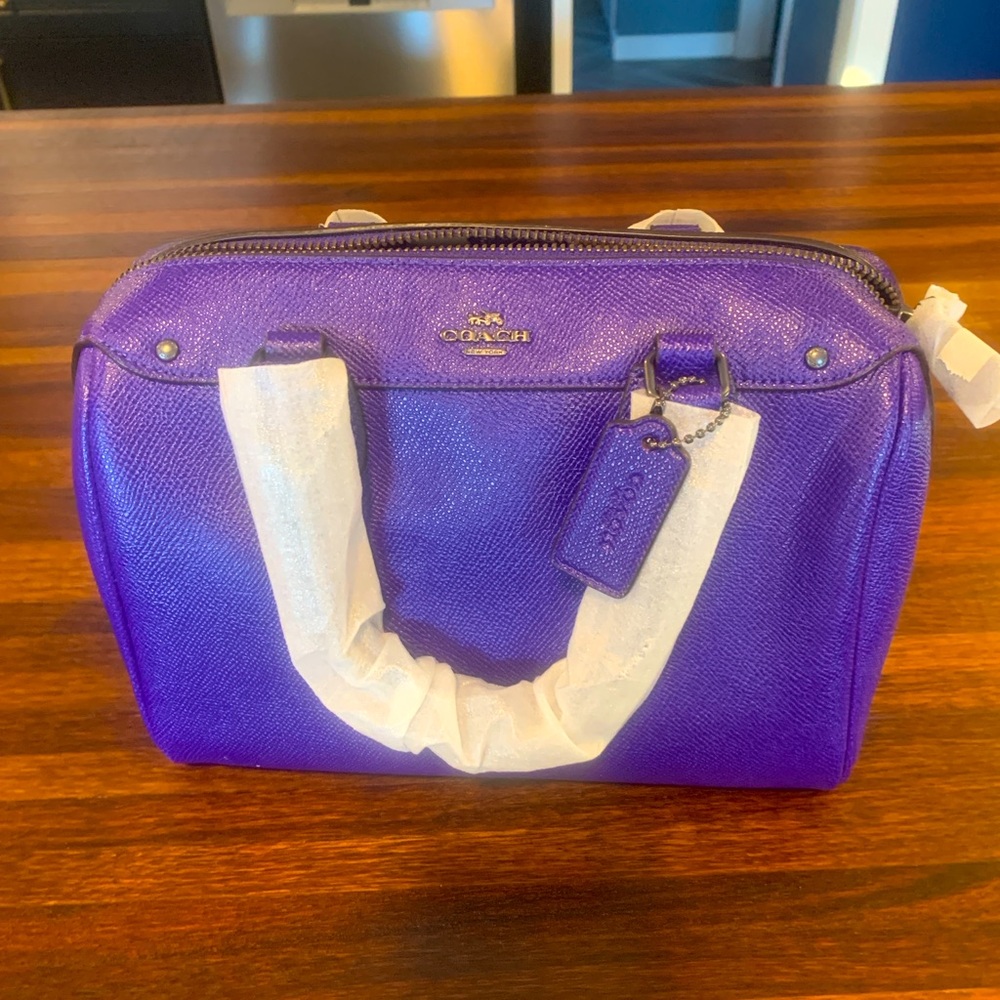 Brand new Coach Mini Bennett Satchel in Purple